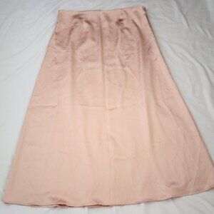 Lyaner Pink Silk Midi Skirt Size L